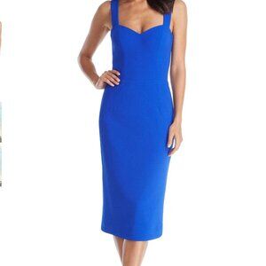 Dress the Population Nicole Sweetheart Neck Fitted Dress Electric Blue - Size L